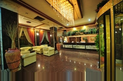 Reception area of the Alexandra Hotel