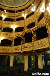 Detailled decoration at the manoel theatre valletta.