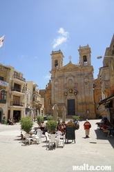 Terrace and the St george's basilica in Victoria