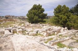 Outside ruins of the Domus Romana Museum of Rabat