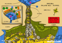 Graphical representation of the Inland sea & Tunnel
